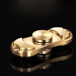 Wholesale Dual Aluminum Fidget Spinner Stress Reducer Toy for ADHD and Autism Adult, Child (Gold)